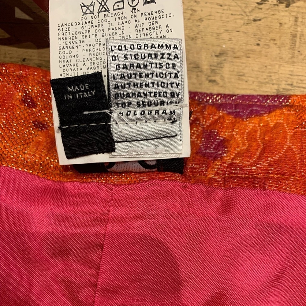 DOLCE GABBANA Vintage pink orange low waist pencil midi skirt - Picture 9 of 10